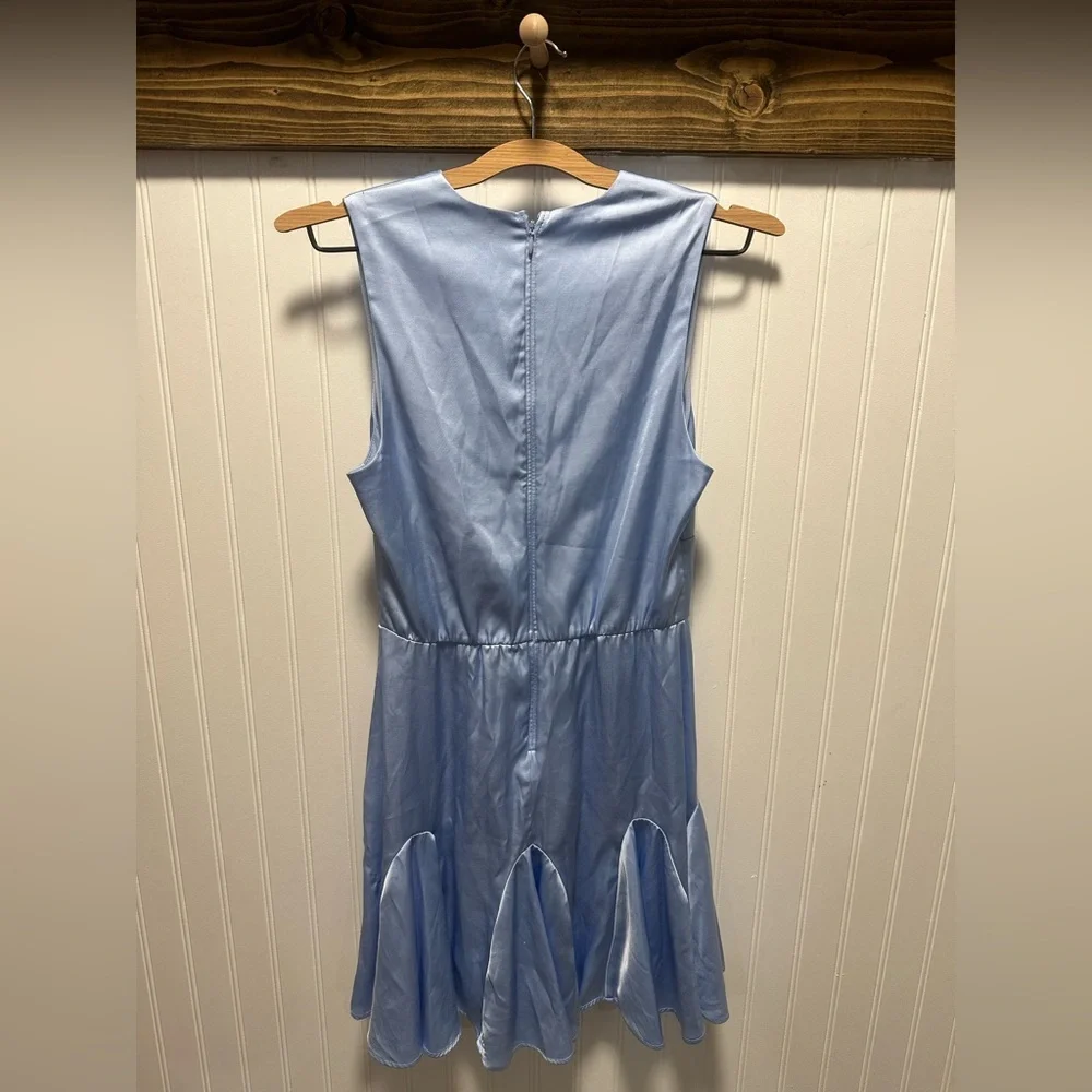 Abercrombie & Fitch Plunge Sleeveless Mini Dress A line swing dress Sz small - Picture 6 of 10